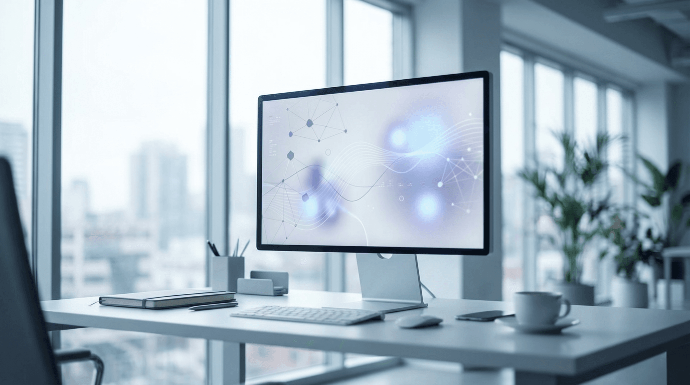 KI-gesteuerte Anrufverwaltungs-Dashboard auf einem modernen Laptop-Bildschirm